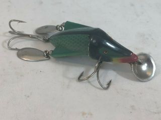 Vintage Jamison Shannon Wig L Twin Fishing Lure 1940’s Twin Hooks
