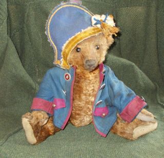 Antique Steiff Teddy Bear 15 Inches C 1905 With Centre - Seam,  Cinammon Colour