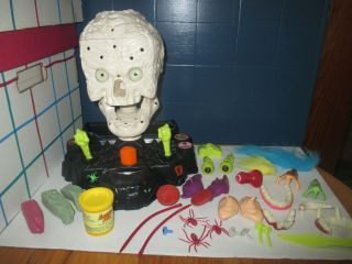 Vintage 1992 Hasbro Monster Face Head Maker Skull Toy Set With Accessories
