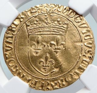 1498 France King Louis Xii Antique Vintage Gold Ecu D 