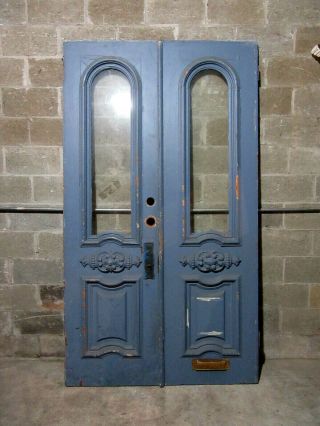 Antique Carved Double Entrance French Doors 52 X 92 Architectural Salvage