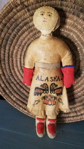 Antique Inuit Doll Native American Indian