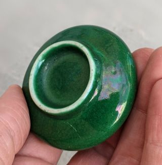 Chinese Antique Green Langyao Crackle Glaze Vase Qing Monochrome Porcelain FINE. 6