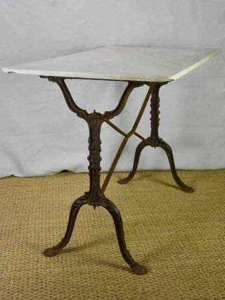 Late 19th Century French Rectangular Marble Bistro Table 39½ " X 24 "