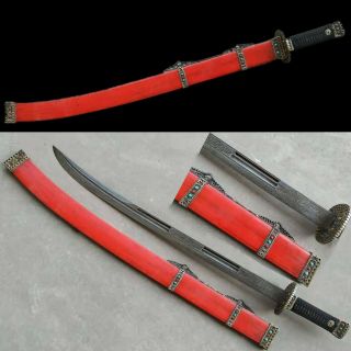 Collectable Chinese Roll Steel Balls Dao Sword Sharp Folded Steel Dragon Blade
