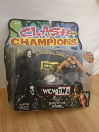 Wcw Nwo Clash Of Champions Sting Hollywood Hogan Action Figure Set Toybiz 1999