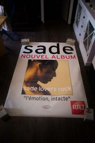 SADE LOVERS ROCK 5x8 ft Double Bus Shelter Vintage Music Poster 2000 3