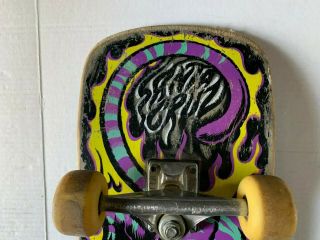 Santa Cruz Salba Tiger Skateboard Deck Opus 1 Trucks Estate Find Purple Yellow 6