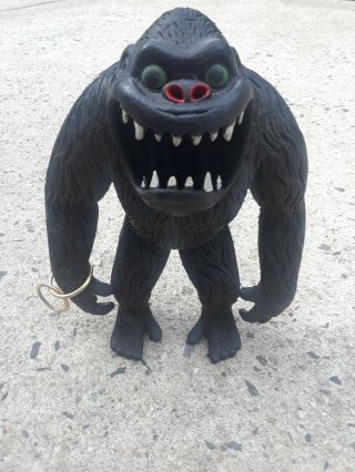 Vintage 1960s 1970s Gigantor Gorilla 8 " Ape King Kong Rubber Oily Jiggler
