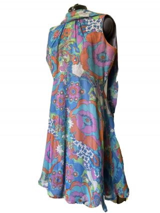 Vintage 60 - 70’s Boho Mod Brady Bunch Colorful Dress.