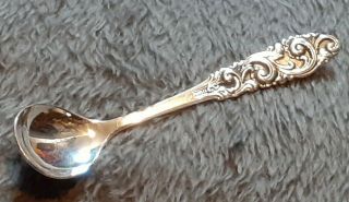 Vintage Norwegian 830s Silver Filigree Handled 3 " Spoon By Brodrene Mylius 5.  2g