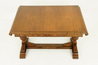 Antique Oak Refectory Table,  Draw Leaf Table,  Extendable,  Scotland 1930,  B1709C 2