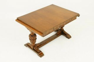Antique Oak Refectory Table,  Draw Leaf Table,  Extendable,  Scotland 1930,  B1709C 5