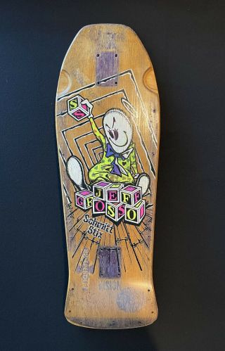 Vintage Og Jeff Grosso Toy Blocks Schmitt Stix Skateboard Deck Santa Cruz Salba