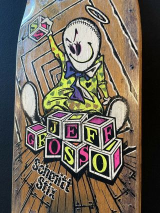 Vintage OG Jeff Grosso toy blocks Schmitt Stix Skateboard Deck Santa Cruz Salba 3