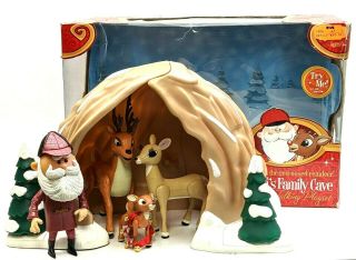 Rudolph The Red Nosed Reindeer Family Cave Talking Christmas Figure Playset