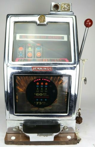 Jennings Slot Machine Star Chief - Vintage Antique For Display Use Only
