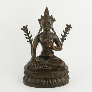 Antique Chinese Gilt Bronze Seated Buddha Statue