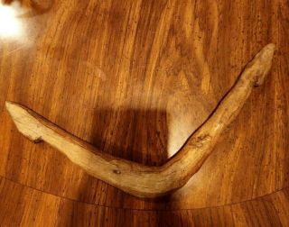 Antique Vintage Wood Boomerang 12 In Midcentury - Handmade