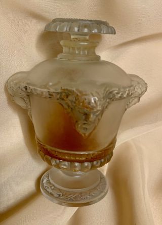 Antique R Lalique Guerlain French Glass Bouquet De Faunes Perfume Bottle Paris