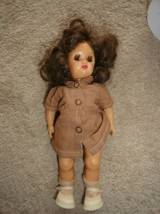 Vintage 10” Tiny Terri Lee Walker Doll 1950 ' s Tagged Brownie Dress & Shoes 2