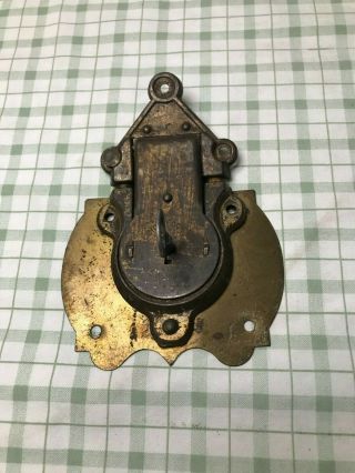 Antique Lock With Key From Steamer Trunk Vintage Hardware Latch Brass Excelsior