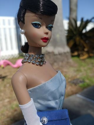 Vintage Barbie Clone Premier Babs Suzette Blue Taffeta Shoes And Purse No Doll