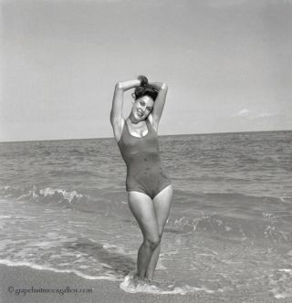 Bunny Yeager 1950s Pin - Up Camera Negative Photograph Bathing Beauty Irene Twinam