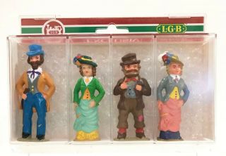 Lgb 1:22.  5 G Scale People Standing Train Station Figures Four (4) 5249