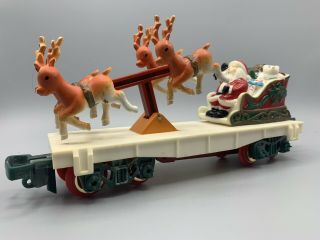 Toy State Santa Sleigh Reindeer Car North Pole Christmas Express Train Animated 2