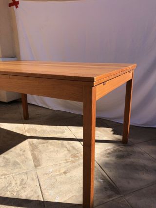 Mid - Century Danish Teak Dining Table with double - leaf extensions 2