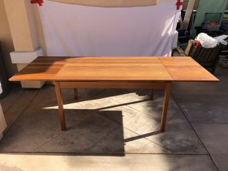 Mid - Century Danish Teak Dining Table with double - leaf extensions 5