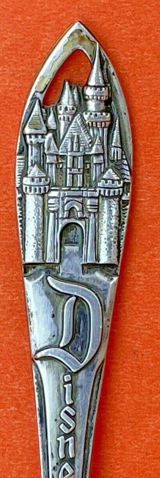 Disneyland Walt Disney Sleeping Beauty Castle Sterling Silver Souvenir Spoon