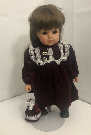 Vintage 1987 Andrea Doll Zapf Creation 19 2/3” 871044 With Stand
