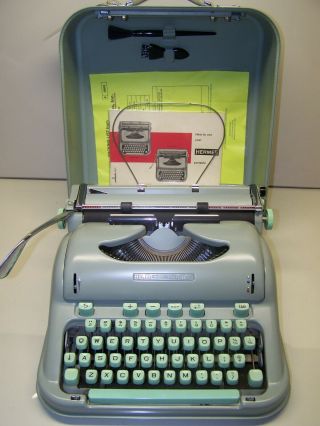 Antique 1963 Hermes Model 3000 Vintage Typewriter With Platen 3179496