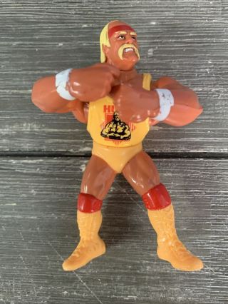 Vintage Wwf Hulk Hogan Titan Sports Action Figure Hulkster Rules 1991 Hasbro