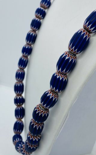 Antique Rare 19th Century Venetian 6 - Layer Chevron African Trade Beads