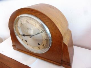 Vintage Bentwood/ Shaped Garrard Oak Cased Mantle Clock ?