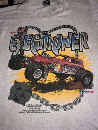 Vintage 80s Racing Shirt Monster Truck Dirt Outlaw Drag Executioner Chevy Usa