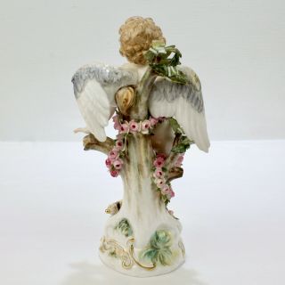 Antique Art Nouveau Meissen Porcelain Figurine of Cupid - Garlands R123 - PC 3