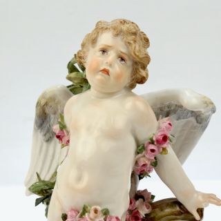 Antique Art Nouveau Meissen Porcelain Figurine of Cupid - Garlands R123 - PC 5