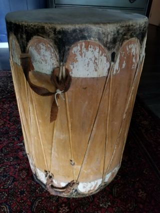 EARLY ANTIQUE NATIVE AMERICAN DRUM 2