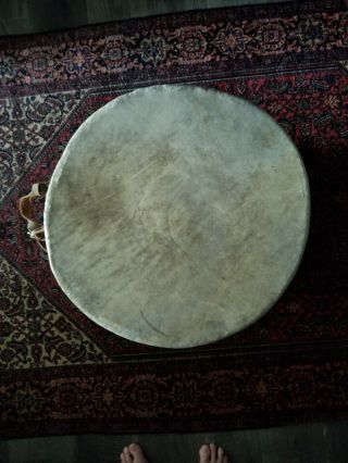 EARLY ANTIQUE NATIVE AMERICAN DRUM 3