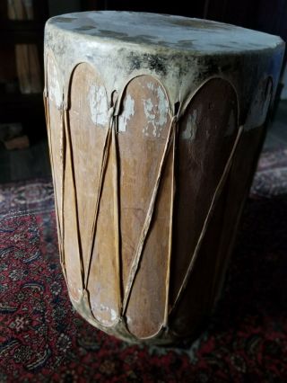 EARLY ANTIQUE NATIVE AMERICAN DRUM 5