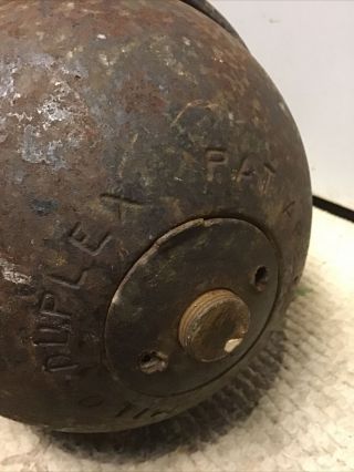 Vintage Milo Duplex Antique Strongman 40 pound Dumb Bell Dumbbells Rare 5