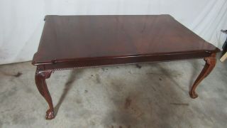 Stanley Mahogany Dining Room Table Chippendale Claw Foot Banded 123 "