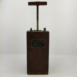 Vintage Antique Dupont Blasting Machine 50 Wooden Dynamite Detonator Plunger 3