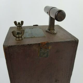 Vintage Antique Dupont Blasting Machine 50 Wooden Dynamite Detonator Plunger 6