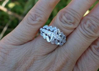 1.  40cts Vintage Antique Diamond Marquise Right - Hand Ring Or Wedding Band