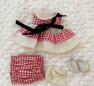 Vintage Vogue Ginny Tiny Miss Series Check Dress,  Bloomers 1955
